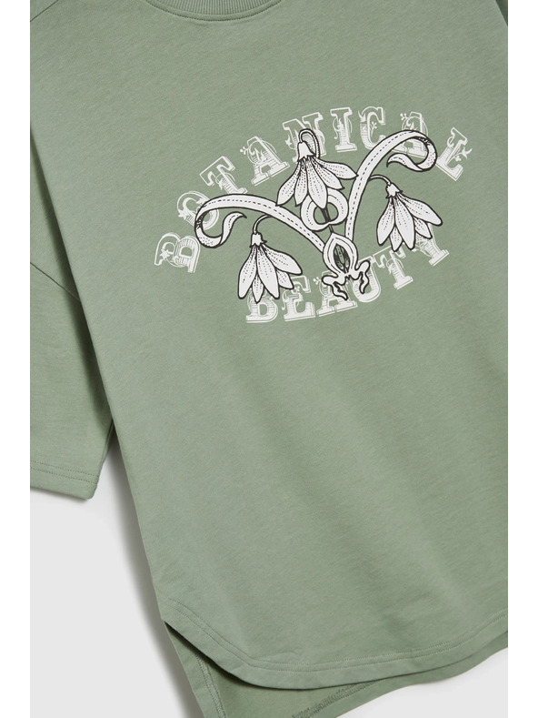 Moodo Маслинена дамска тениска