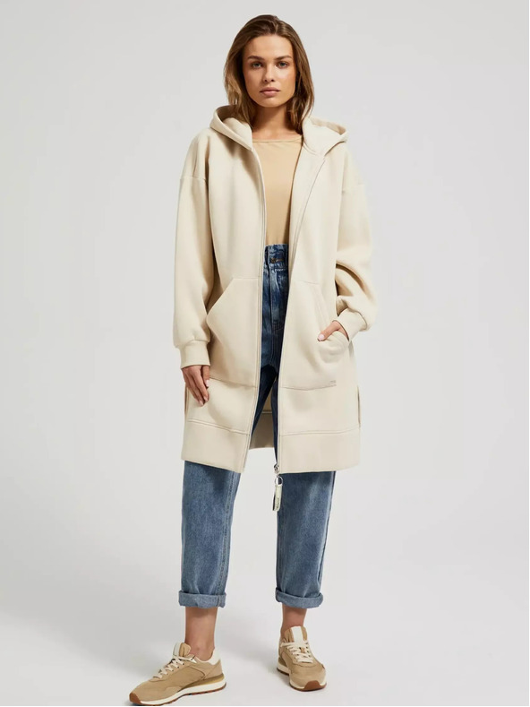 Moodo Бежово дълго яке