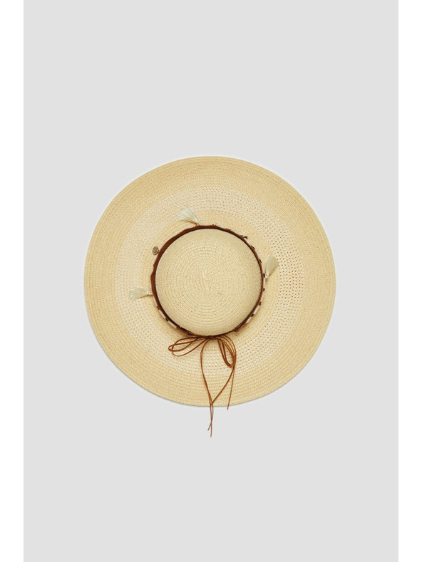 Moodo Светло бежова дамска шапка