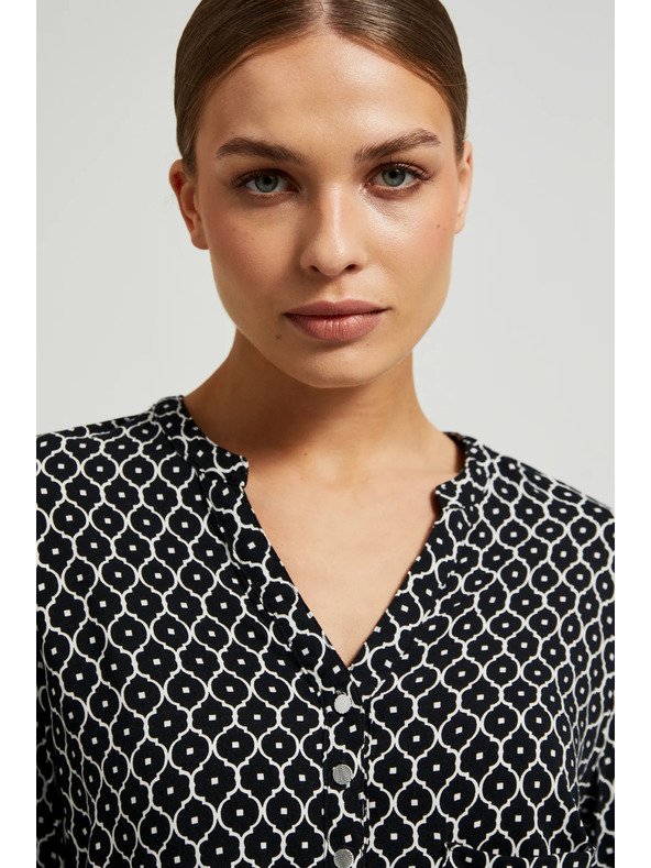 Moodo Черно-бяла дамска риза