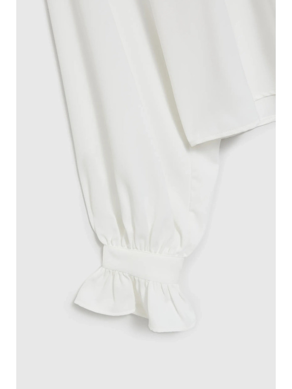 Moodo Бяла дамска блуза с воали