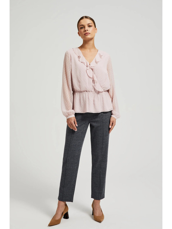 Moodo Розова дамска блуза с воали