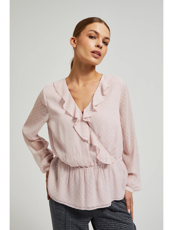 Moodo Розова дамска блуза с воали