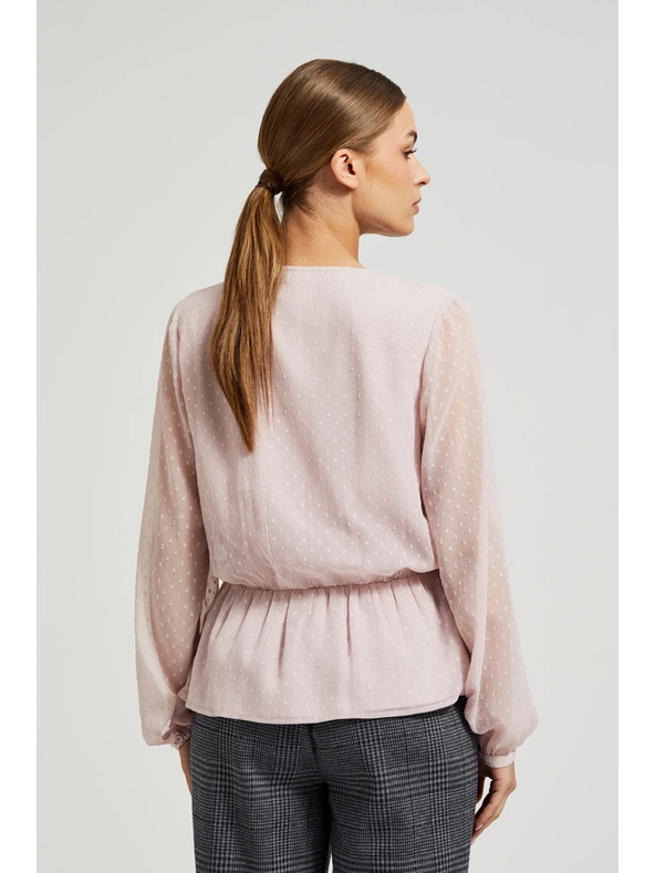 Moodo Розова дамска блуза с воали