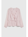 Moodo Розова дамска блуза с воали