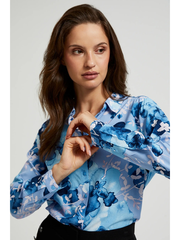 Moodo Тъмносиня дамска риза