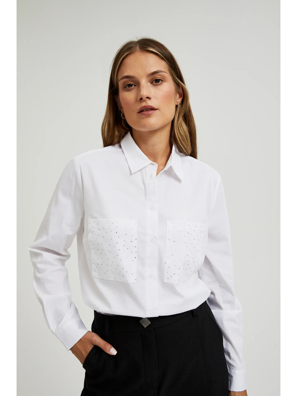 Moodo Бяла дамска риза