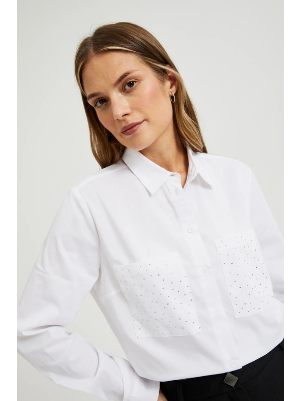 Moodo Бяла дамска риза