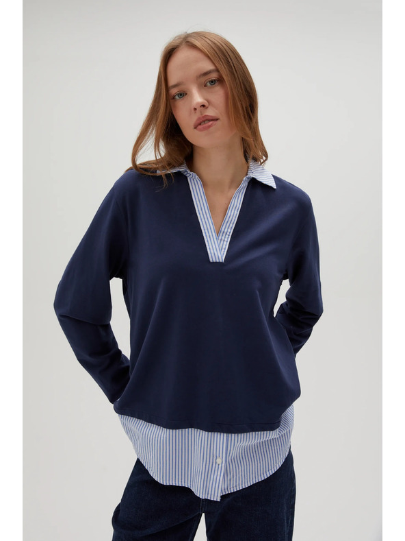 Moodo Тъмносин дамски суитшърт