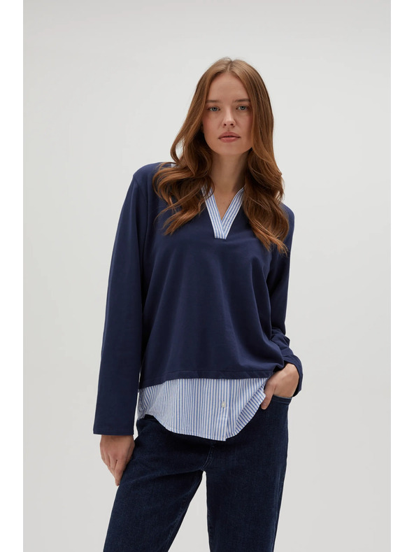 Moodo Тъмносин дамски суитшърт