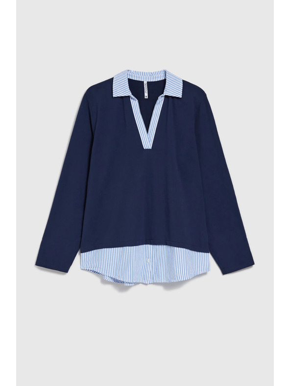 Moodo Тъмносин дамски суитшърт