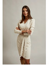 Moodo Светло бежова дамска рокля