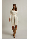 Moodo Светло бежова дамска рокля