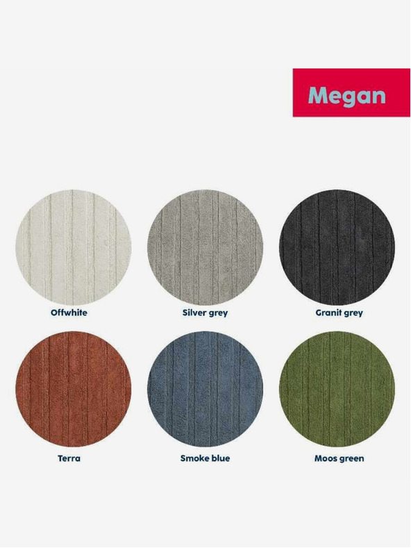 Kela Баня постелка Megan 100x60 см памук сребристосив KELA