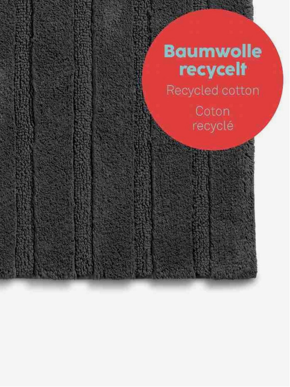 Kela Баня постелка Megan 100x60 см памук сребристосив KELA