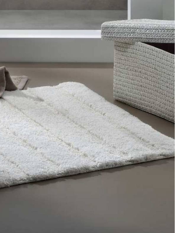 Kela Баня постелка Megan 100x60 см памук сребристосив KELA