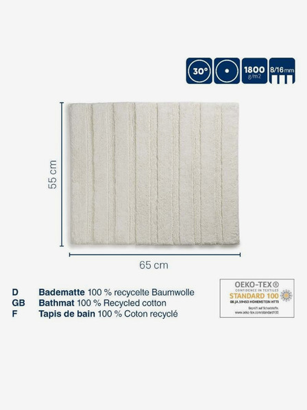 Kela Баня постелка Megan 65x55 см памук сребристосив KELA