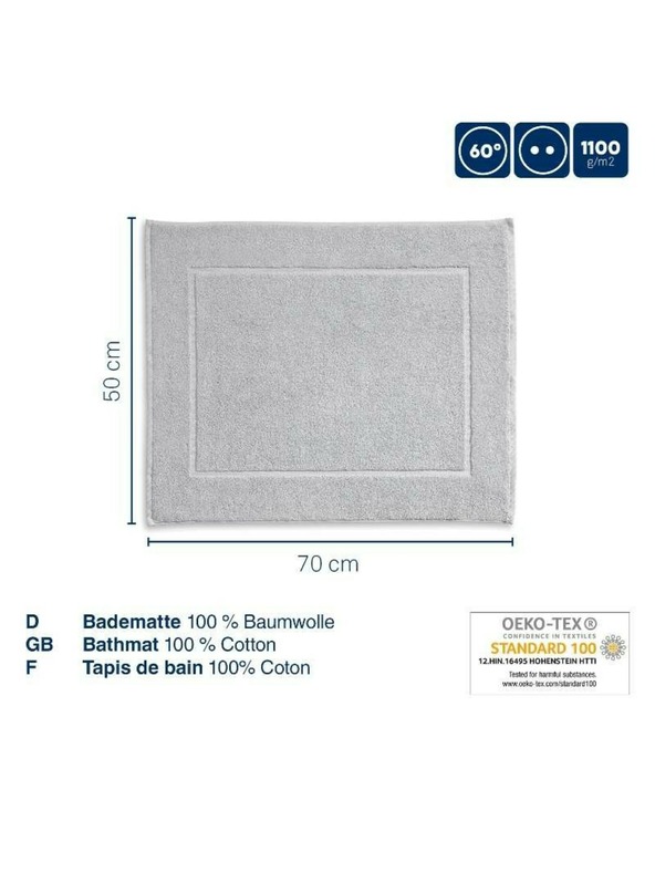 Kela Баня постелка Ladessa 70x50 см памук сребристо-сив KELA