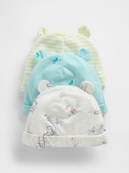 GAP Бебешка памучна шапка, 3бр GAP