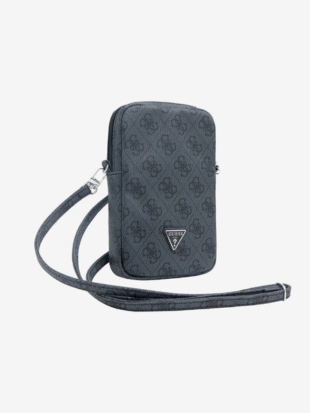 Guess Guess PU 4G Triangle Logo Калъф за телефон с цип Черен