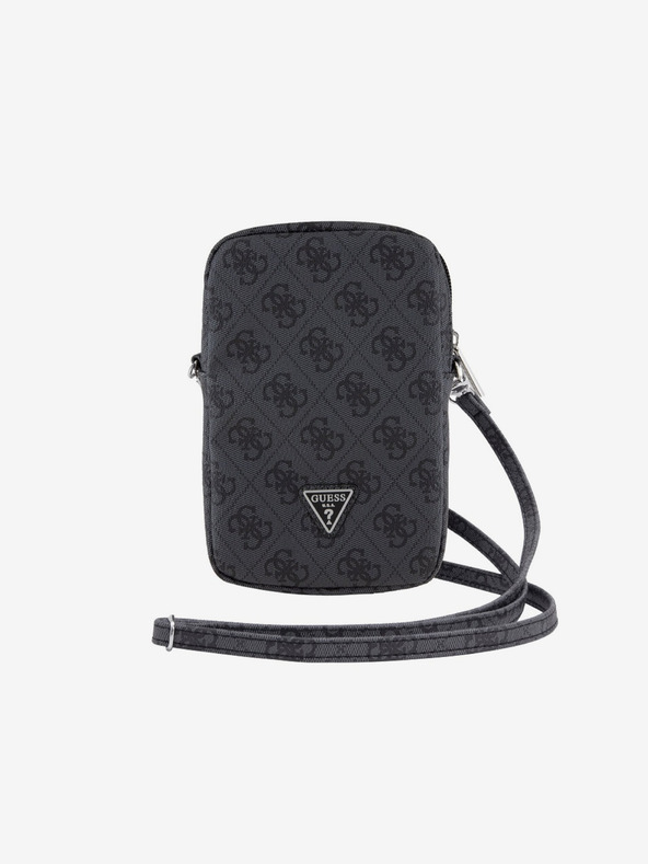 Guess Guess PU 4G Triangle Logo Калъф за телефон с цип Черен