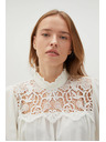 Moodo Бяла дамска блуза с дантела