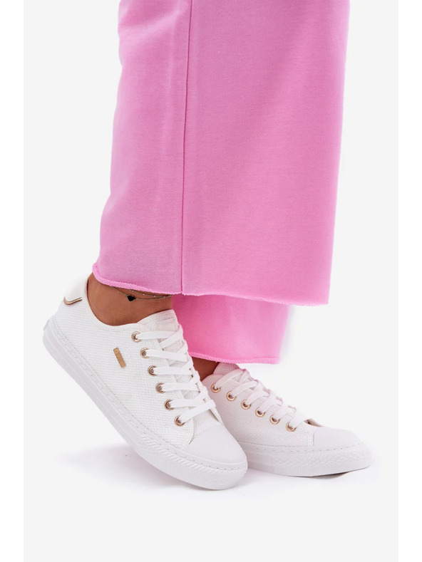 BIG STAR SHOES Дамски бели платнени маратонки Big Star