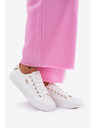 BIG STAR SHOES Дамски бели платнени маратонки Big Star