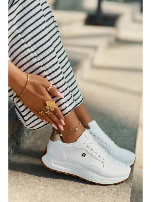 BIG STAR SHOES Дамски стилни обувки Big Star HI-POLY SYSTEM – бели