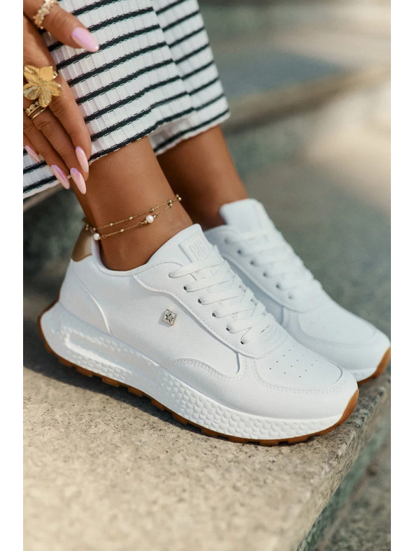 BIG STAR SHOES Дамски стилни обувки Big Star HI-POLY SYSTEM – бели