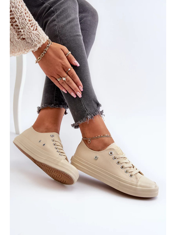 BIG STAR SHOES Класически дамски маратонки Big Star - Бежови