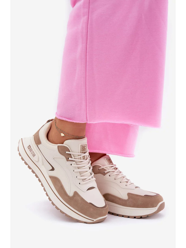 BIG STAR SHOES Дамски маратонки Big Star HI-POLY SYSTEM – бежови