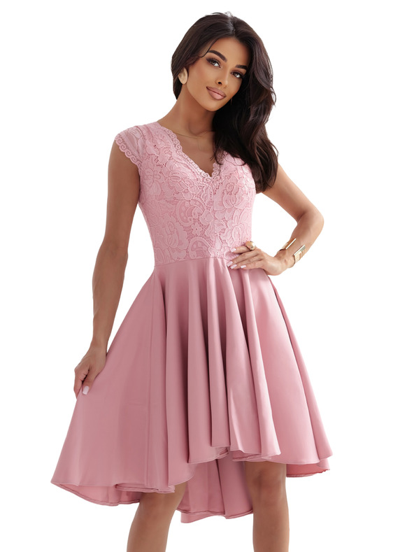 numoco Светлорозова рокля с дантела