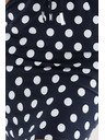 numoco Спортна рокля с връзване и джобове - тъмносиня с бели точки