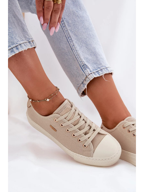 BIG STAR SHOES Дамски платнени маратонки Big Star – бежови