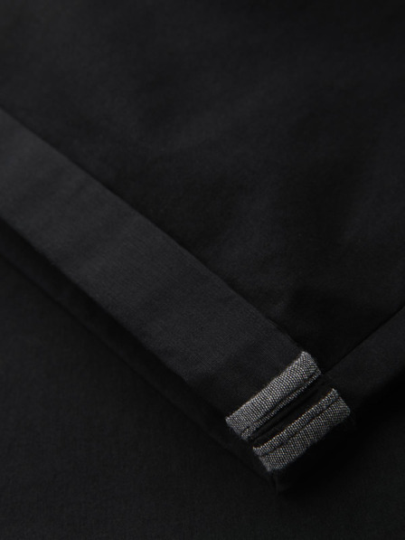 Ombre Clothing Мъжки класически chino шорти с подгъната кройка - черни