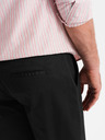 Ombre Clothing Мъжки класически chino шорти с подгъната кройка - черни