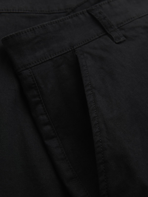 Ombre Clothing Мъжки класически chino шорти с подгъната кройка - черни