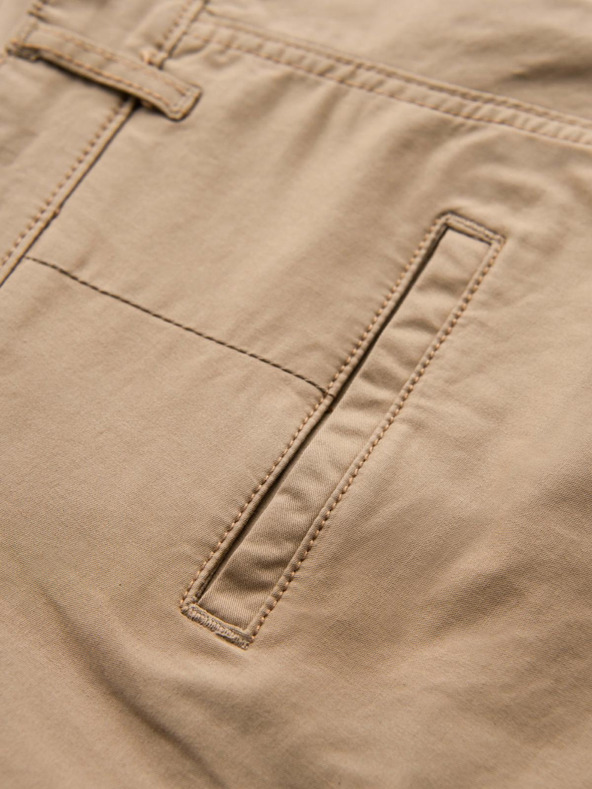 Ombre Clothing Мъжки класически chino шорти с подгъната кройка - бежови