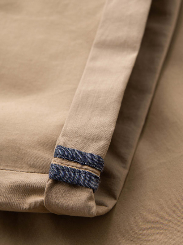 Ombre Clothing Мъжки класически chino шорти с подгъната кройка - бежови