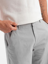 Ombre Clothing Мъжки класически чино къси панталони с подгъната сгъвка - сиви