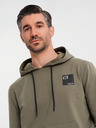 Ombre Clothing Мъжки суитшърт с качулка + долнище - маслинен