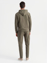 Ombre Clothing Мъжки суитшърт с качулка + долнище - маслинен