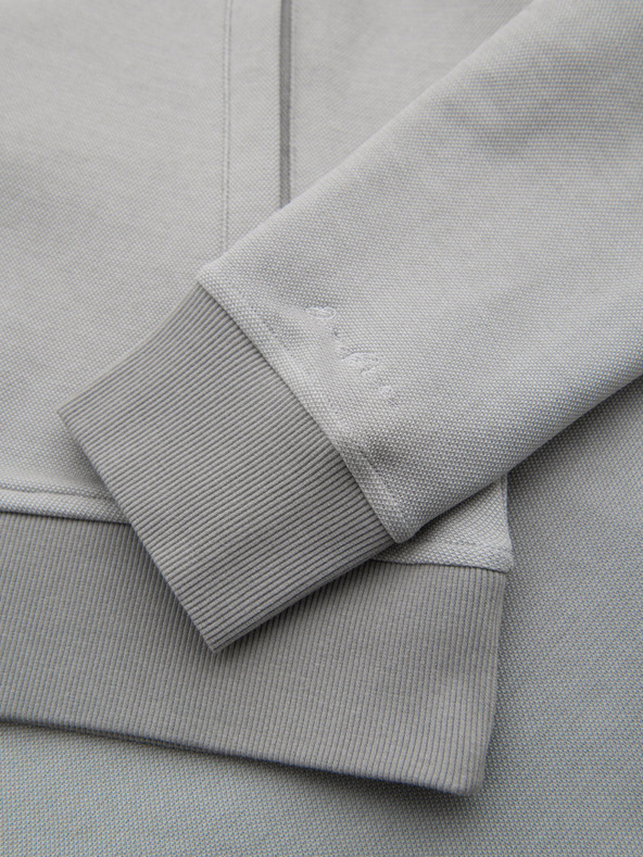 Ombre Clothing Мъжко плетено яке бомбър - сиво