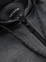 Ombre Clothing Мъжки суитшърт с мека структура и качулка - черен