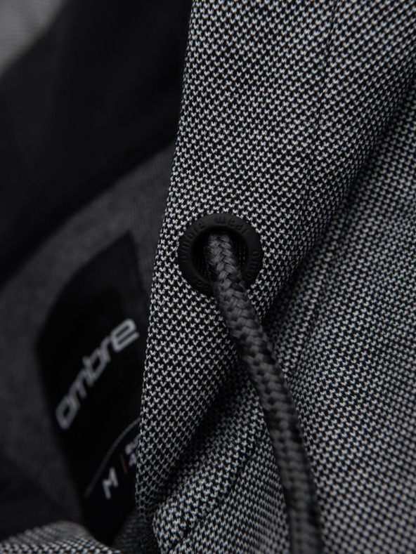 Ombre Clothing Мъжки суитшърт с мека структура и качулка - черен