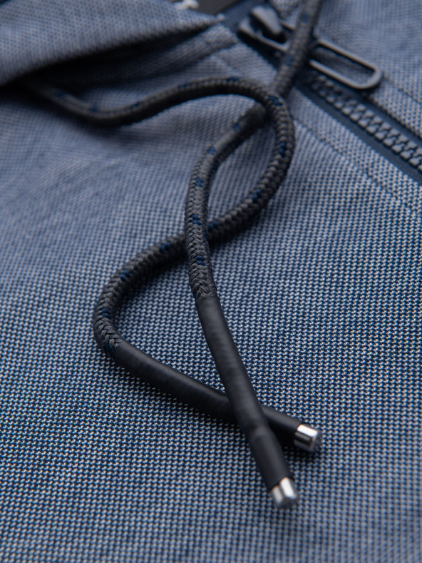 Ombre Clothing Мъжки суитшърт с мека структура и качулка - тъмносин