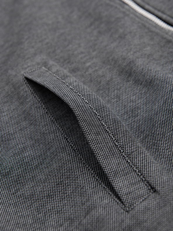 Ombre Clothing Мъжко плетено яке бомбър - черно