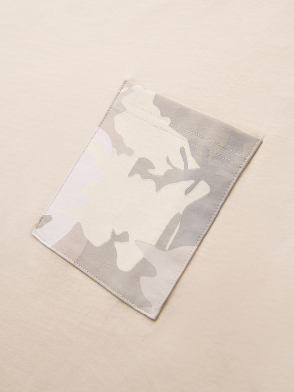 Ombre Clothing Мъжка памучна тениска с щампа на джоб - тюркоазна