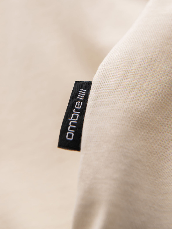 Ombre Clothing Мъжка памучна тениска с щампа на джоб - тюркоазна